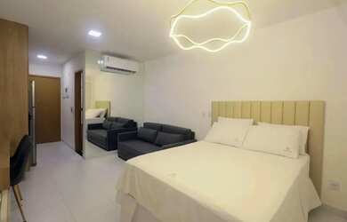 Imagem: O apartamento possui 1 Dormitório, 1 Banheiro, 1 Vaga na garagem