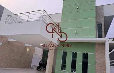 Imagem: A casa em condomínio possui 4 Dormitórios, 3 Banheiros, 4