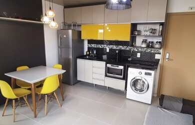 Imagem: O studio possui 1 Dormitório, 1 Banheiro, 1 Vaga na garagem