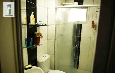 Imagem: O apartamento possui 1 Dormitório, 1 Banheiro, 1 Vaga na garagem