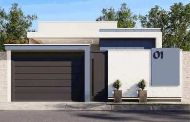 Imagem: A casa possui 3 Dormitórios, 2 Banheiros, 2 Vagas na garagem