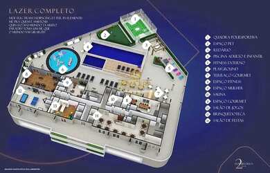 Imagem: O apartamento possui 2 Dormitórios, 2 Banheiros, 1 Vaga na