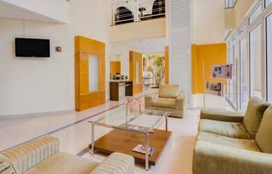 Imagem: O apartamento possui 1 Dormitório, 1 Banheiro, 1 Vaga na garagem