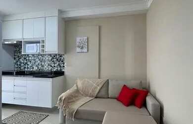 Imagem: O apartamento possui 1 Dormitório, 1 Banheiro, 1 Vaga na garagem