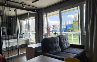 Imagem: O apartamento possui 1 Dormitório, 2 Banheiros, 2 Vagas na