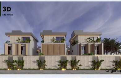 Imagem: A casa em condomínio possui 4 Dormitórios, 5 Banheiros, 2