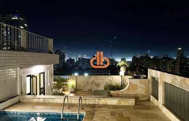 Imagem: O apartamento na cobertura possui 3 Dormitórios, 5 Banheiros