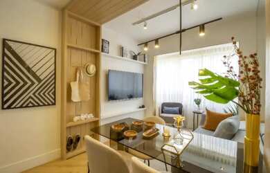 Imagem: O apartamento possui 1 Dormitório, 1 Banheiro, 34m² de Área