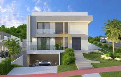 Imagem: A casa em condomínio possui 4 Dormitórios, 5 Banheiros, 4