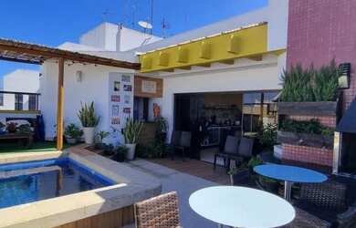 Imagem: O apartamento na cobertura possui 4 Dormitórios, 5 Banheiros