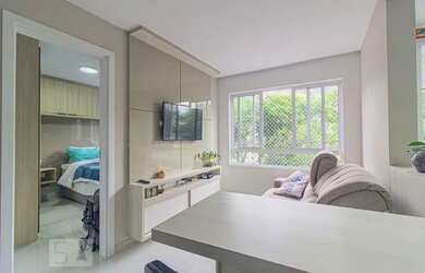 Imagem: O apartamento possui 1 Dormitório, 1 Banheiro, 1 Vaga na garagem