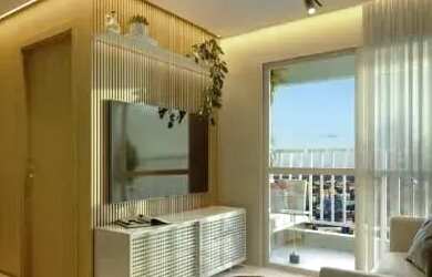 Imagem: O apartamento possui 2 Dormitórios, 1 Banheiro, 1 Vaga na garagem