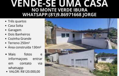 Imagem: A casa possui 3 Dormitórios, 2 Banheiros, 2 Vagas na garagem