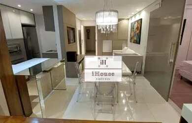 Imagem: O apartamento possui 1 Dormitório, 2 Banheiros, 2 Vagas na