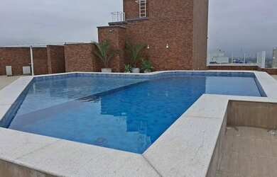 Imagem: O apartamento possui 1 Dormitório, 2 Banheiros, 1 Vaga na garagem