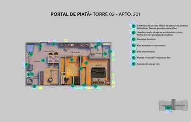 Imagem 6: Portal De Piatã, 2 Quartos Distribuído Em 40M² E 1 Vaga De Garagem....