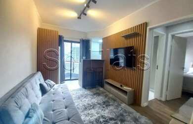 Imagem: O apartamento possui 1 Dormitório, 1 Banheiro, 1 Vaga na garagem