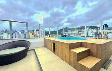 Imagem: O apartamento na cobertura possui 4 Dormitórios, 4 Banheiros