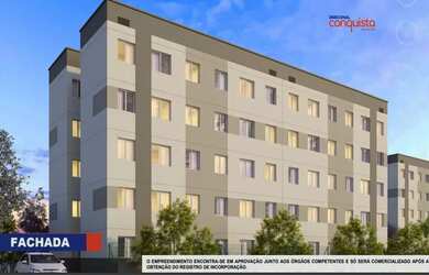 Imagem: O apartamento possui 2 Dormitórios, 1 Banheiro, 1 Vaga na garagem