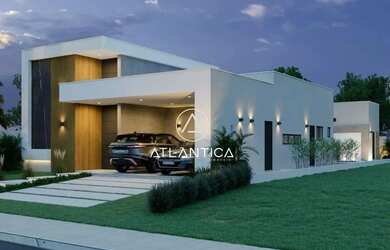 Imagem: A casa em condomínio possui 4 Dormitórios, 5 Banheiros, 2