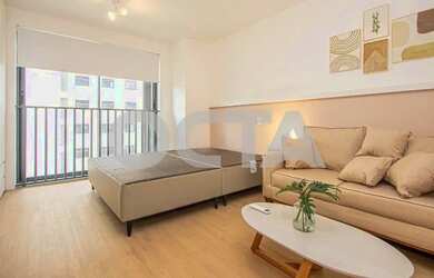 Imagem: O apartamento possui 1 Dormitório, 1 Banheiro, 25m² de Área