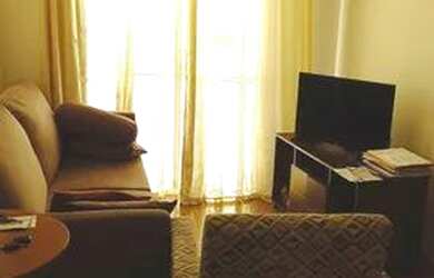 Imagem: O apartamento possui 1 Dormitório, 1 Banheiro, 1 Vaga na garagem