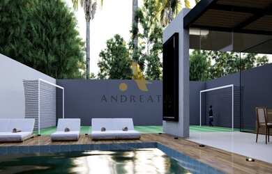 Imagem: A casa em condomínio possui 4 Dormitórios, 5 Banheiros, 5