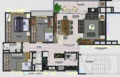 Imagem 7: Apartamento 3 dormitórios com suíte, vaga dupla, bairro São José