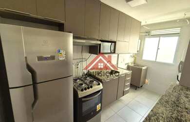 Imagem: O apartamento possui 2 Dormitórios, 1 Banheiro, 1 Vaga na garagem