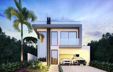 Imagem: A casa em condomínio possui 3 Dormitórios, 2 Banheiros, 4