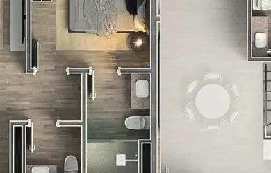 Imagem: O apartamento possui 3 Dormitórios, 2 Banheiros, 1 Vaga na