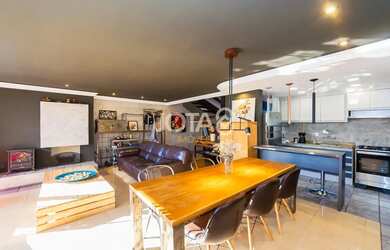 Imagem: O apartamento na cobertura possui 2 Dormitórios, 2 Banheiros