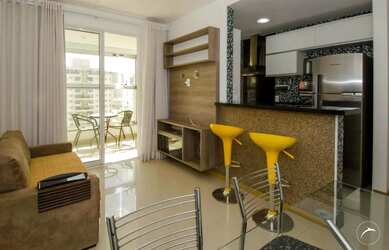 Imagem: O apartamento possui 1 Dormitório, 1 Banheiro, 1 Vaga na garagem