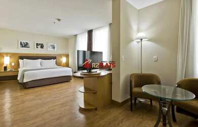 Imagem: O studio possui 1 Dormitório, 1 Banheiro, 1 Vaga na garagem