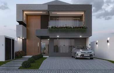 Imagem: A casa em condomínio possui 4 Dormitórios, 5 Banheiros, 2