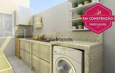 Imagem: O apartamento possui 2 Dormitórios, 1 Banheiro, 1 Vaga na garagem