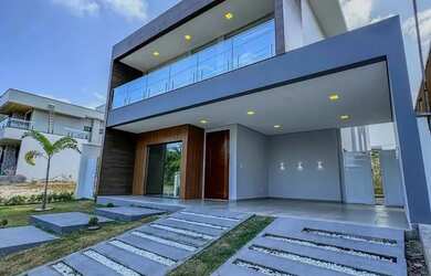 Imagem: A casa em condomínio possui 4 Dormitórios, 5 Banheiros, 2