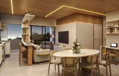 Imagem: O apartamento possui 2 Dormitórios, 1 Banheiro, 1 Vaga na garagem