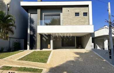 Imagem: A casa em condomínio possui 4 Dormitórios, 4 Banheiros, 4