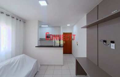 Imagem: O apartamento possui 1 Dormitório, 1 Banheiro, 1 Vaga na garagem