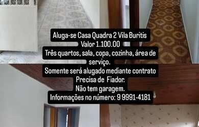 Imagem: Alugo Casa Quadra 2 Vila Buritis