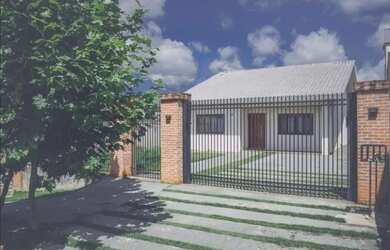 Imagem: A casa possui 3 Dormitórios, 2 Banheiros, 5 Vagas na garagem