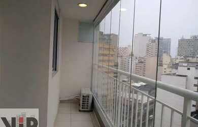 Imagem: O apartamento possui 1 Dormitório, 1 Banheiro, 1 Vaga na garagem