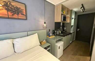 Imagem: O studio possui 1 Dormitório, 1 Banheiro, 1 Vaga na garagem