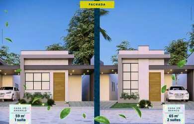 Imagem: A casa em condomínio possui 2 Dormitórios, 2 Banheiros, 1