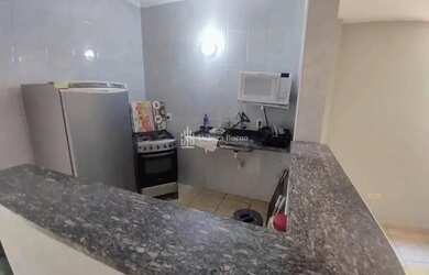 Imagem: O apartamento possui 1 Dormitório, 1 Banheiro, 1 Vaga na garagem