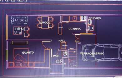 Imagem: A casa possui 3 Dormitórios, 2 Banheiros, 1 Vaga na garagem