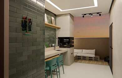 Imagem: A casa em condomínio possui 3 Dormitórios, 4 Banheiros, 1