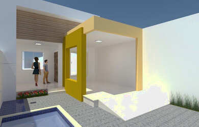 Imagem: A casa possui 3 Dormitórios, 3 Banheiros, 2 Vagas na garagem