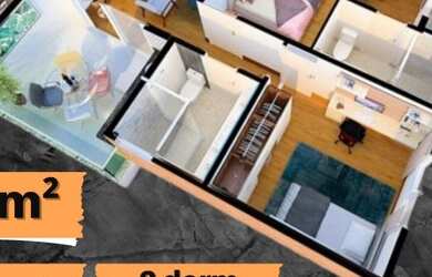 Imagem: O apartamento possui 2 Dormitórios, 2 Banheiros, 2 Vagas na